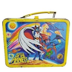 Battle Of The Planets Cartoon Superheros Vintage 70s Metal Lunchbox -No Thermos